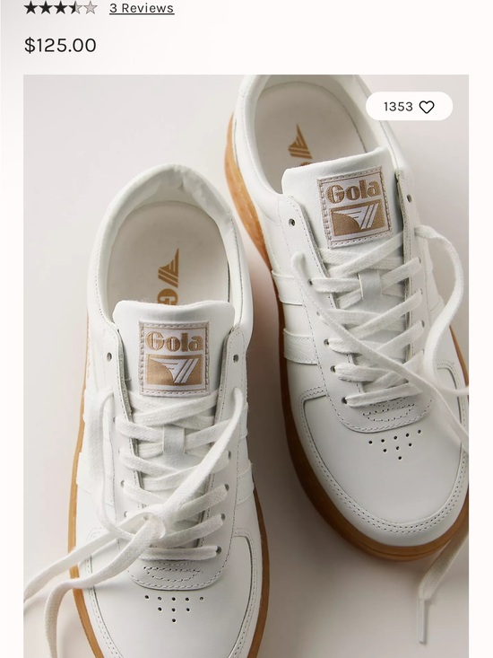 Gola Shoes - Gola White Leather Sneakers with Gum Sole